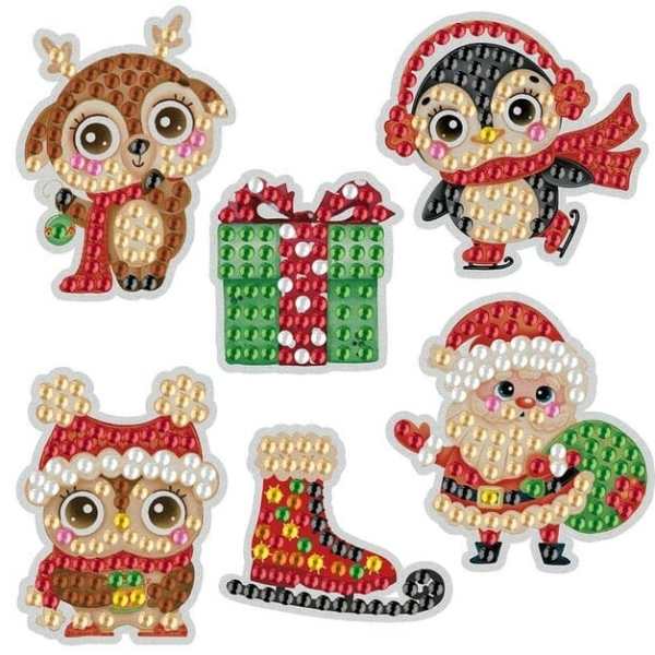 Holiday Santa Diamond Painting Sticker Set Product photo