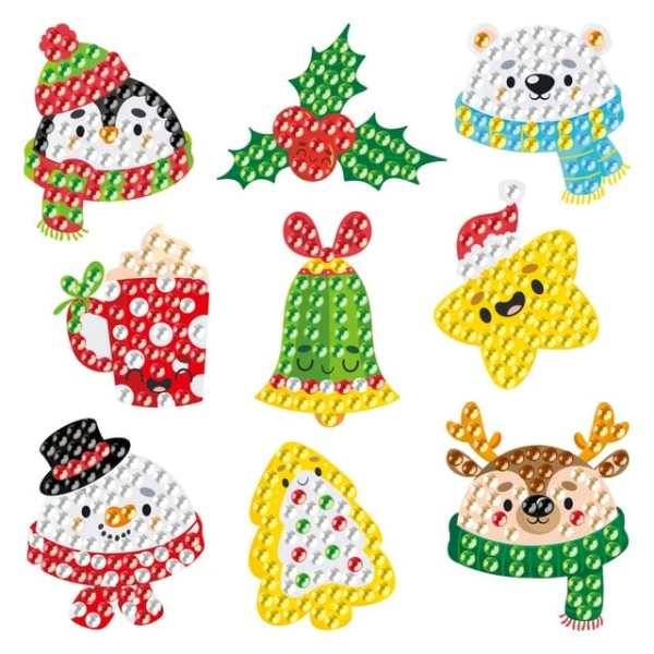 Holiday Animals Diamond Painting Sticker Set Product Photo