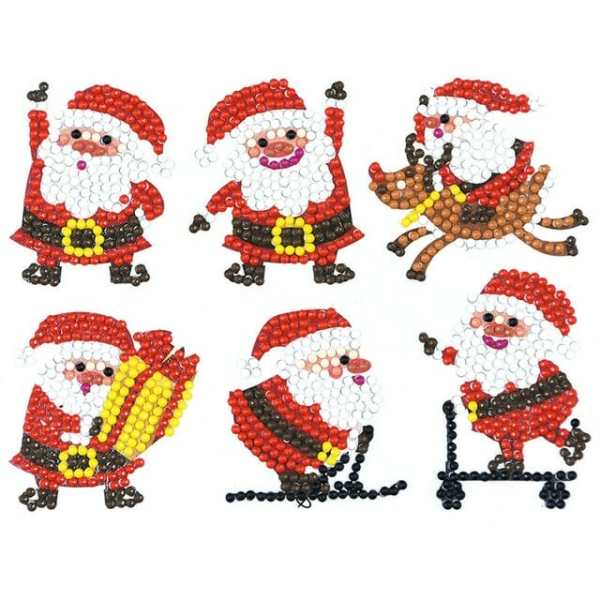 Santas Collection Diamond Painting Sticker Set product photo
