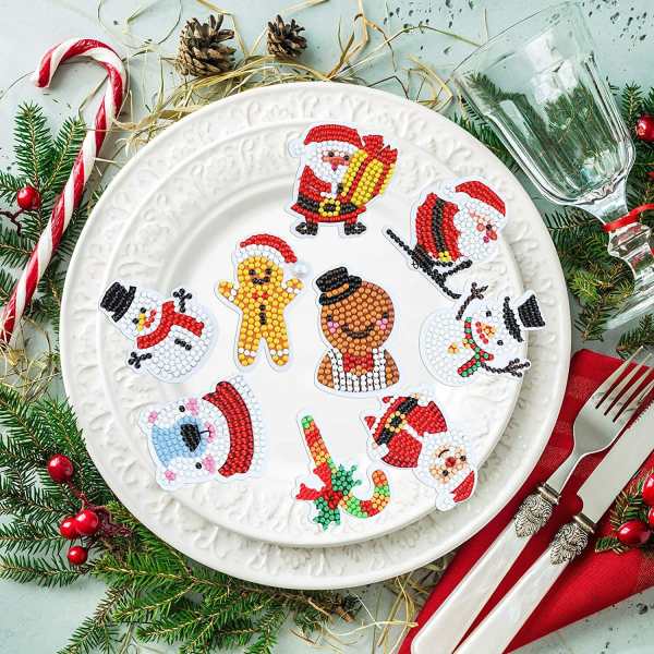 Holiday Santa Diamond Painting Sticker Set - Image 7