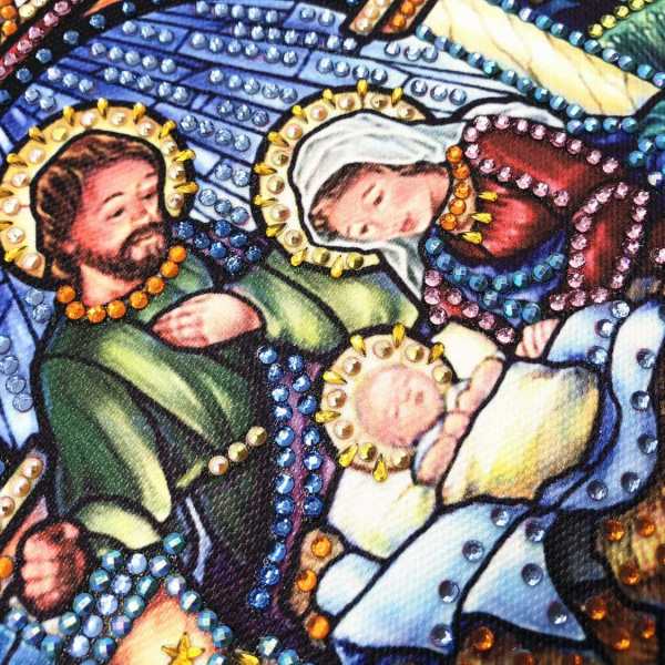 Alternative view of Mary Joseph and Jesus Paint by Diamonds