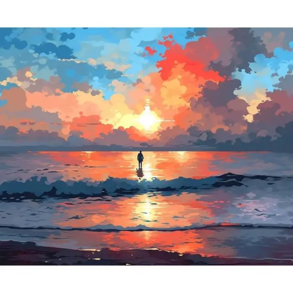 Sunset Walks Paint by Numbers