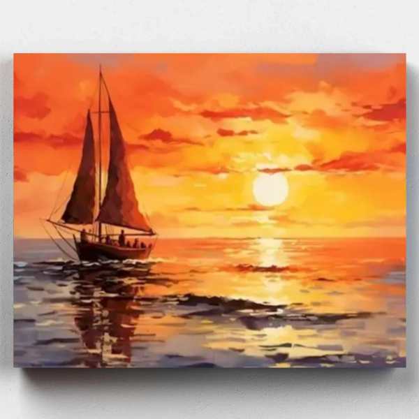Picturesque Sunset Paint by Numbers