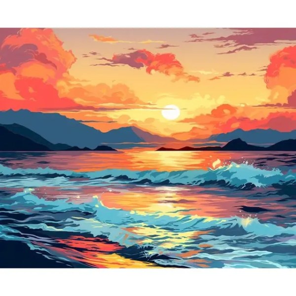 Perfect Sunset Paint by Numbers