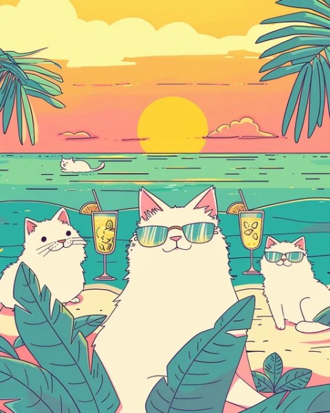 Drinks on the Beach Paint by Numbers