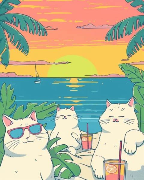 Kitty Gossip Paint by Numbers