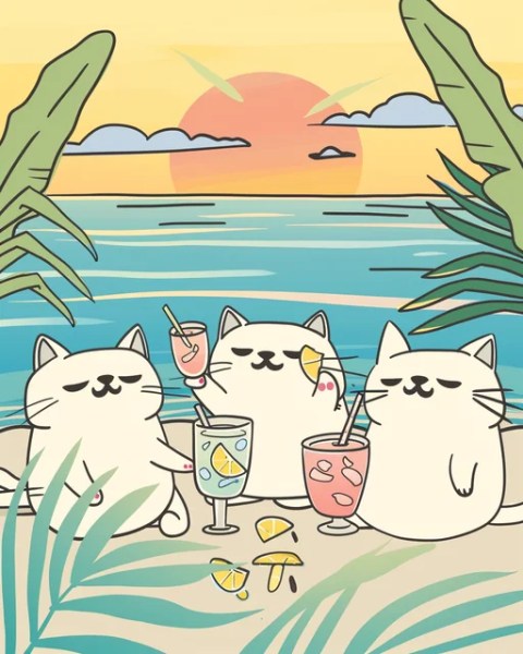 Beach Party Paint by Numbers