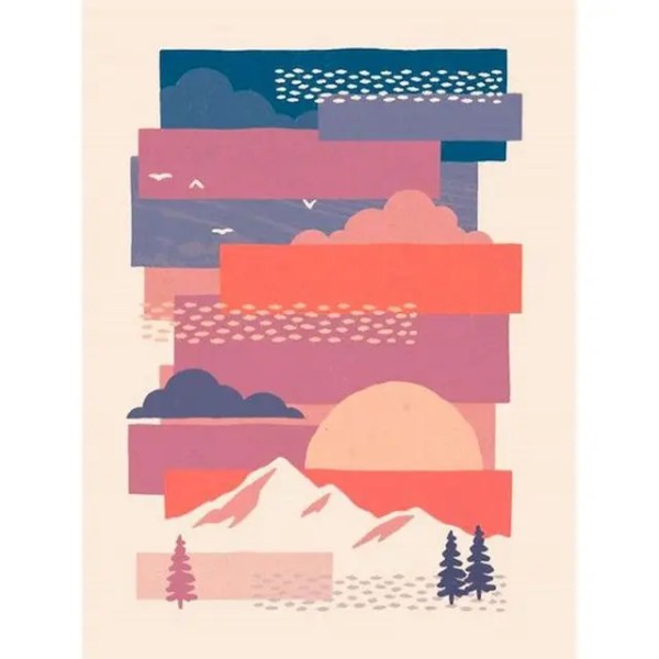 Mountain Sunset Paint by Numbers