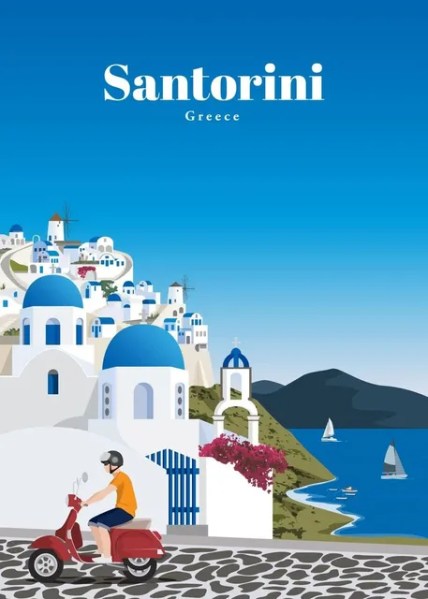 Santorini, Greece Paint by Diamonds